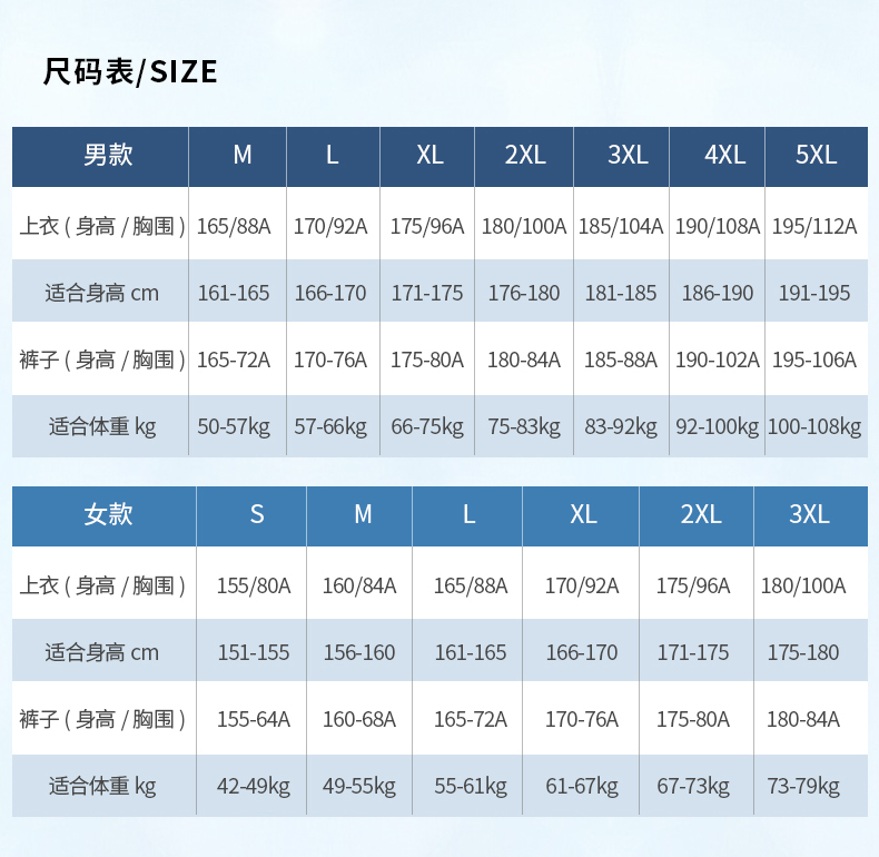 团队服怎么选尺码？(图1)
