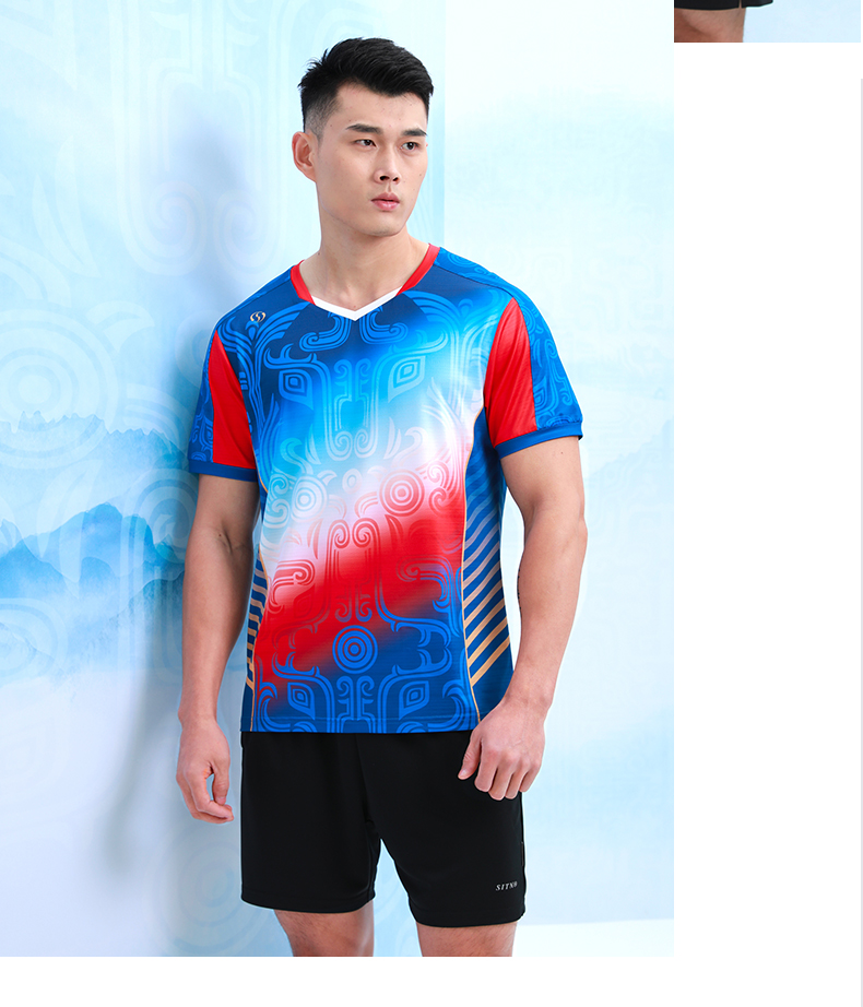 盐津饕餮纹书国潮元素团体服运动T恤团购定制厂家883161/883162(图17)